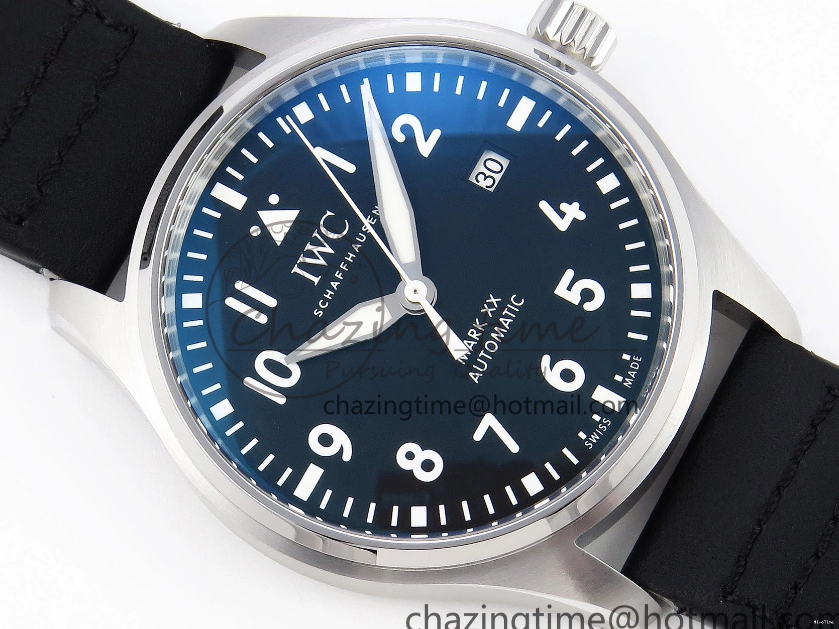 MIROTIME 0331 Pilot Mark XX IW328201 ZF 1:1 Best Edition Black Dial on Black Leather Strap A Affordable 7028